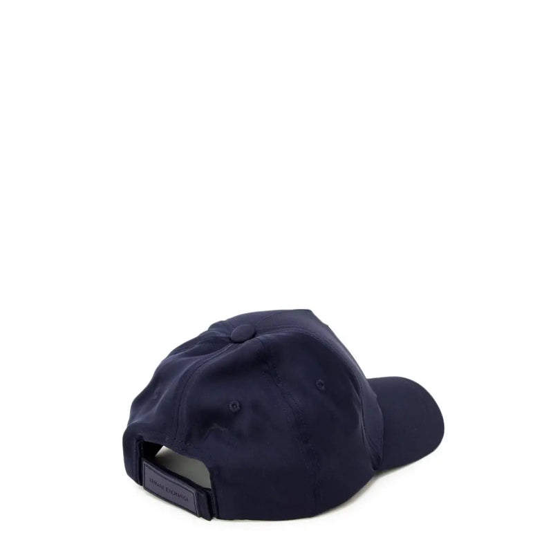 bleu marine Armani Exchange Casquette homme en polyester avec sangle réglable et étiquette de marque visible à l'arrière