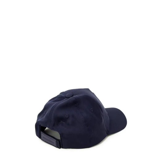 bleu marine Armani Exchange Casquette homme en polyester avec sangle réglable et étiquette de marque visible à l'arrière