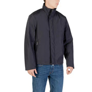 Noir Armani Exchange Veste zippée pour homme avec col montant et poches latérales discrètes, en polyester