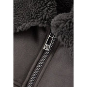 Veste doublée en peau lainée gris foncé avec tirette de fermeture éclair ornée du logo Axe argenté Armani Exchange blazer marron en polyester pour homme