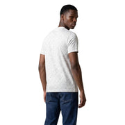 Armani Exchange men white short-sleeved t-shirt with subtle repeating geometric logo pattern for casual wear