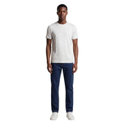 Armani Exchange men white short-sleeved t-shirt with subtle geometric pattern made of soft cotton fabric