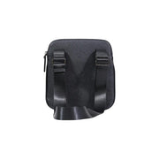 Armani Exchange Sac bandoulière homme en polyester texturé noir avec bandoulière réglable et fermeture éclair 22 x 23 x 1 cm