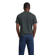 Armani Exchange T-shirt homme en coton vert, manches courtes vert foncé et col rond.