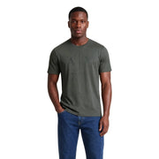 Armani Exchange T-shirt homme en coton vert olive à manches courtes et logo a|p discrètement délavé sur la poitrine