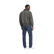 Armani Exchange Blazer vert olive en polyester pour homme, style bomber, avec poignets et taille côtelés.