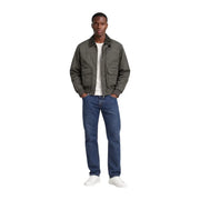 Armani Exchange Blazer homme en polyester vert olive, avec deux poches avant et un col.