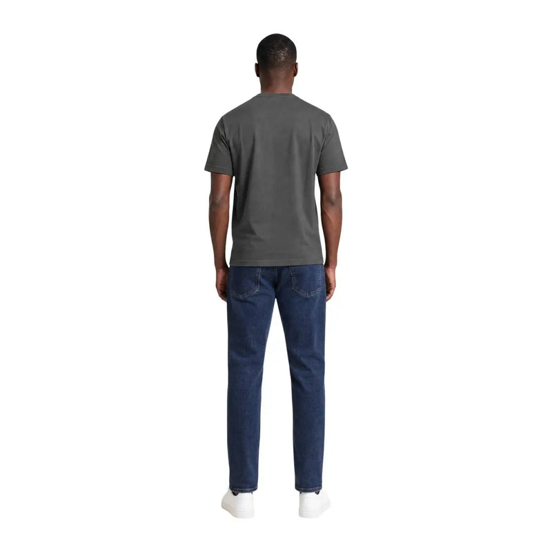 Armani Exchange T-shirt gris à manches courtes et col rond pour homme, confectionné en coton doux pour une tenue décontractée.