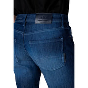 denim bleu foncé armani exchange Jean homme en coton stretch coupe slim avec poche arrière classique