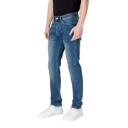 Armani Exchange Jean homme en coton stretch bleu, coupe slim et design classique à cinq poches