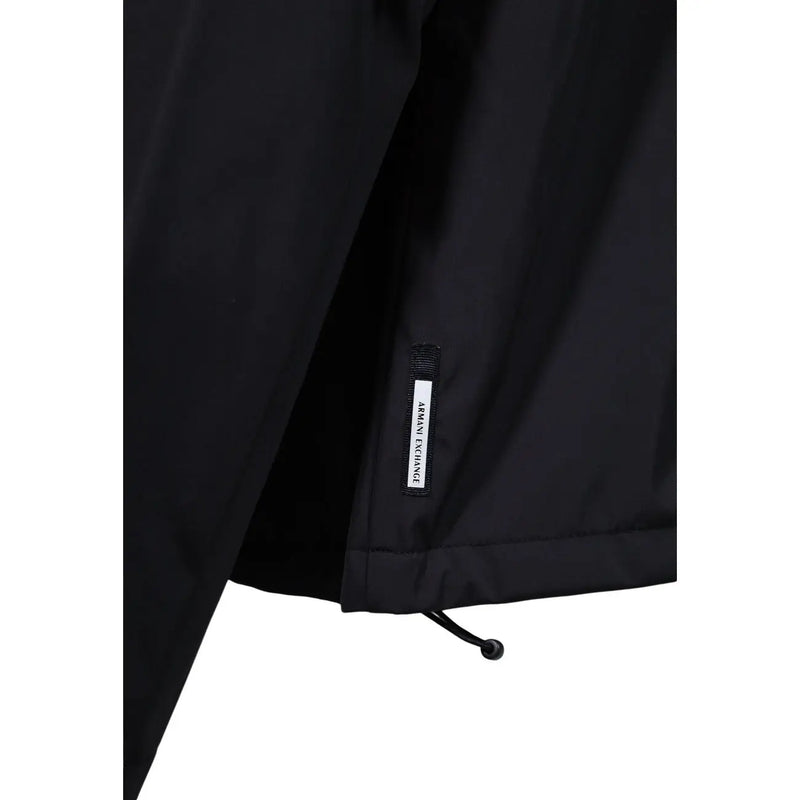 Noir Armani Exchange Blazer homme en polyester au design minimaliste et élégant, orné de coutures discrètes.