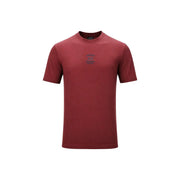 Armani Exchange T-shirt rouge en coton pour homme, col rond, avec logo discret imprimé sur la poitrine