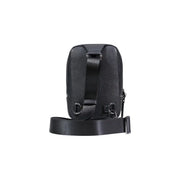 Armani Exchange Sac bandoulière homme en cuir texturé noir avec bandoulière réglable et finitions métalliques 15 x 20 x 6 cm