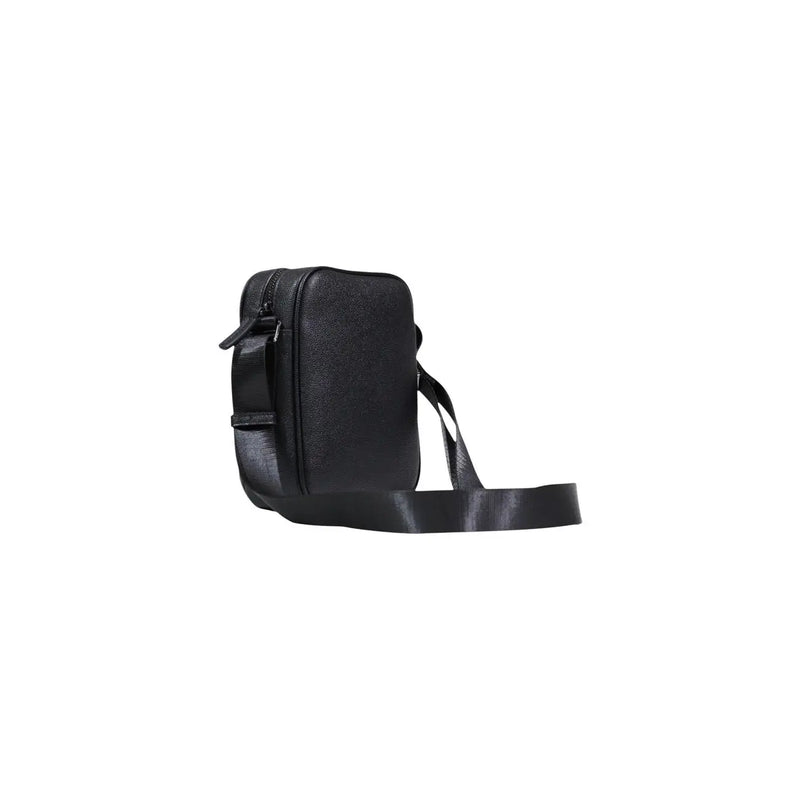 Armani Exchange Sac bandoulière homme en cuir noir texturé, au design minimaliste et élégant, avec bandoulière ajustable.