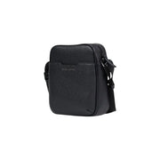 Armani Exchange Sac bandoulière homme en polyester noir avec bandoulière en cuir texturé noir et sangle réglable