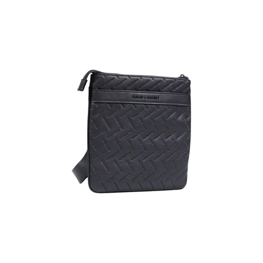 Noir Armani Exchange Sac bandoulière homme en polyester tissé matelassé, design minimaliste, 23 x 23 x 2 cm