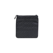 Armani Exchange Sac bandoulière homme en cuir matelassé noir, avec une texture tissée discrète et un logo en relief, en polyester.