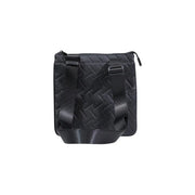 Armani Exchange Sac bandoulière homme en cuir tressé noir, avec un élégant motif texturé et une bandoulière réglable.