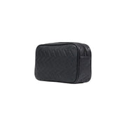 Trousse de toilette en cuir noir avec motif à chevrons texturé et fermeture éclair pour Armani Exchange sac bandoulière homme