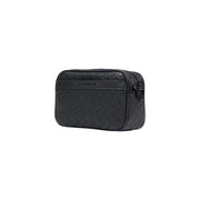 Armani Exchange Sac bandoulière homme en polyester noir 24x15x8 cm avec trousse de toilette en cuir texturé noir à motif chevrons et logo en relief