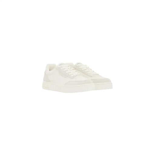 Armani exchange baskets basses blanches à lacets pour hommestop avec un design minimaliste épuré et en polyuréthane