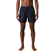Armani Exchange men swimwear dark navy blue swim trunks with subtle side logo detail for casual beachwear