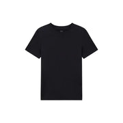 Armani Exchange hommes t-shirt T-shirt noir à manches courtes en coton avec un logo Axe discret à l'encolure
