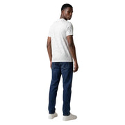 Armani Exchange hommes t-shirt T-shirt blanc à manches courtes en tissu léger, orné d'un motif géométrique discret.