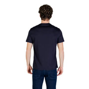 Armani Exchange T-shirt homme bleu marine à manches courtes et col rond t-shirt confectionné en coton doux pour une tenue décontractée