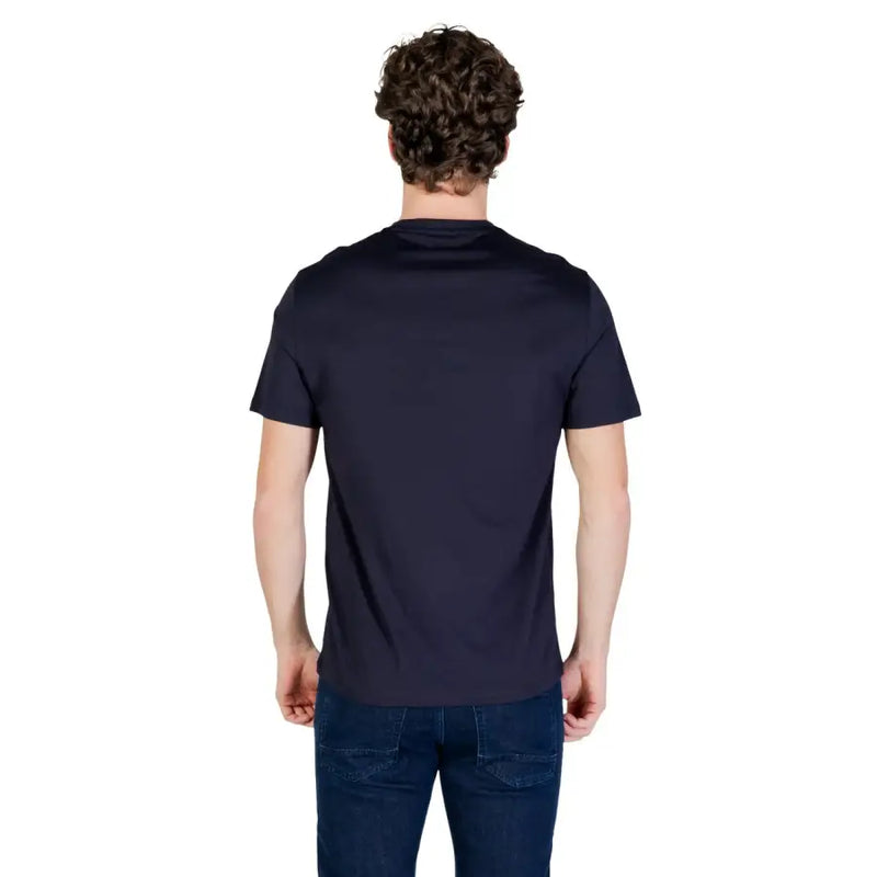 Armani Exchange T-shirt homme bleu marine foncé à manches courtes et col rond en coton t-shirt idéal pour les tenues décontractées