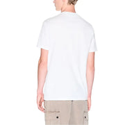 Armani Exchange coton blanc pour hommes t-shirt avec un simple col rond et des manches courtes