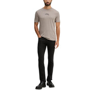 Armani Exchange t-shirt beige à manches courtes pour homme t-shirt avec un logo noir discret brodé sur la poitrine en coton