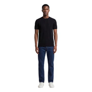 Armani Exchange hommes t-shirt T-shirt noir à manches courtes et col rond en coton décontracté top