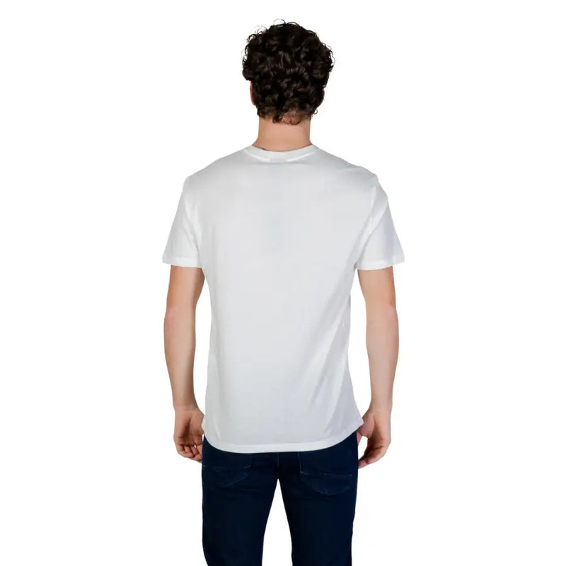 Armani Exchange hommes t-shirt Coton blanc, col rond classique et manches courtes pour une tenue décontractée