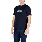 Armani Exchange t-shirt noir à manches courtes pour homme t-shirt bleu clair Armani Exchange logo imprimé sur la poitrine
