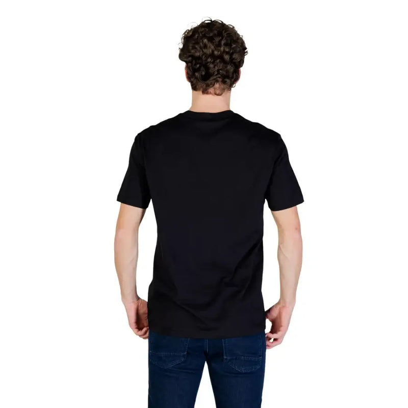 Armani Exchange hommes t-shirt en tissu de coton doux, à manches courtes et col rond noir