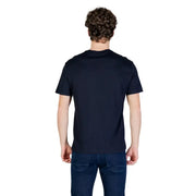 Armani Exchange T-shirt homme bleu marine à manches courtes et col rond t-shirt confectionné en coton doux pour une tenue décontractée