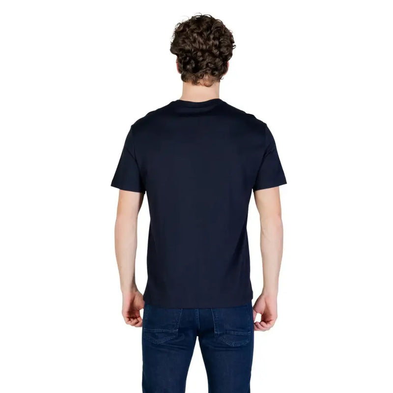 Armani Exchange T-shirt homme bleu marine à manches courtes et col rond t-shirt confectionné en coton doux pour une tenue décontractée