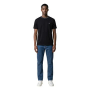 Armani Exchange t-shirt noir à manches courtes pour homme t-shirt avec un discret liseré blanc à l'encolure et un petit logo brodé sur la poitrine