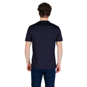 T-shirt bleu marine à manches courtes et col rond en coton t-shirt pour hommes par Armani Exchange, idéal pour les tenues décontractées