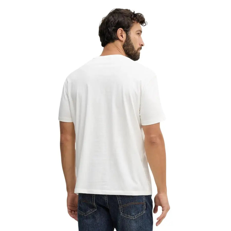 Armani Exchange coton blanc pour hommes t-shirt avec un col rond simple et des manches courtes pour une tenue décontractée