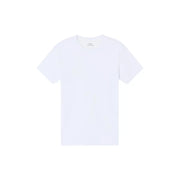 Armani Exchange coton blanc pour hommes t-shirt avec un col rond et des manches courtes ornées d'une broderie du logo en forme de X.