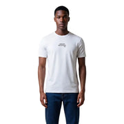 Coton blanc Armani Exchange hommes t-shirt avec de petits noirs Armani Exchange logo sur la poitrine