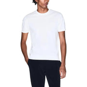 Armani Exchange hommes t-shirt T-shirt blanc à col rond et manches courtes en tissu lisse et léger, idéal pour une tenue décontractée.