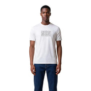Armani Exchange coton blanc pour hommes t-shirt avec un motif de logo discret et répétitif sur la poitrine