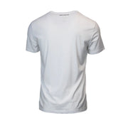 Blanc Armani Exchange t-shirt en coton à manches courtes pour hommes t-shirt avec un col rond classique et un logo discret à l'encolure