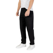 Armani Exchange Pantalon chino noir pour homme, coupe slim, avec de subtiles coutures latérales pour un look soigné.