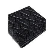 Armani Exchange Portefeuille homme en cuir noir texturé avec motif géométrique en relief sur le devant