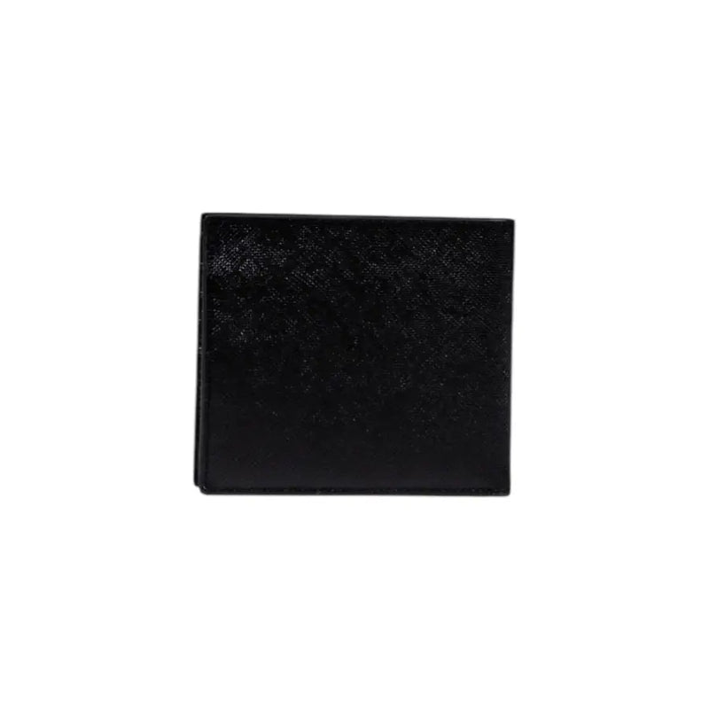 Armani Exchange Portefeuille pour homme en cuir noir texturé avec une surface légèrement granuleuse pour une utilisation quotidienne élégante