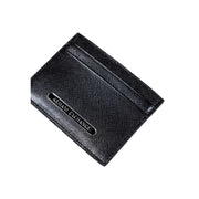 Noir Armani Exchange Portefeuille homme avec porte-cartes, surface texturée et finition métallique. Armani Exchange plaque logo